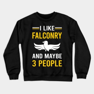 3 People Falconry Falconer Crewneck Sweatshirt